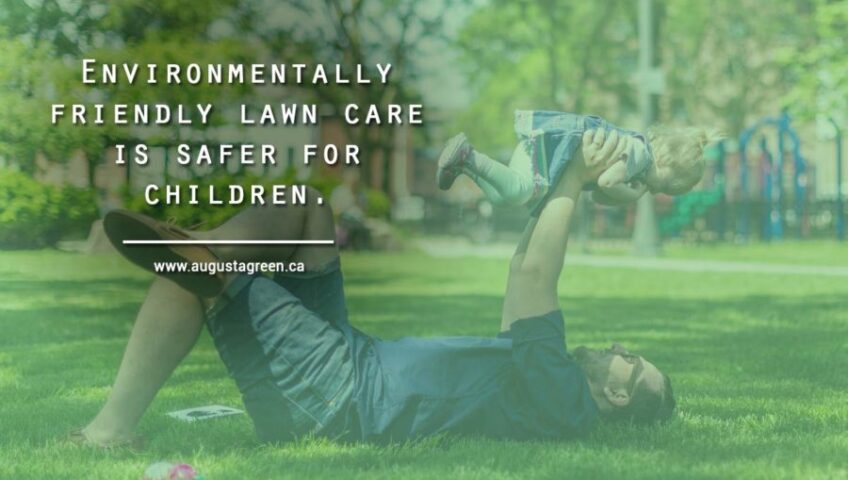 Environmentally friendly lawn care is safer for children
